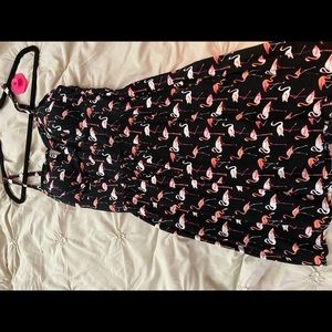 Flamingo print dress